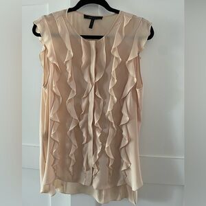 BCBG ruffle sleeveless blouse